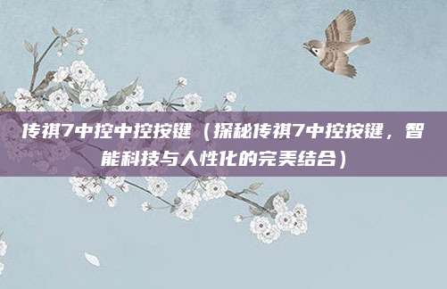 传祺7中控中控按键（探秘传祺7中控按键，智能科技与人性化的完美结合）