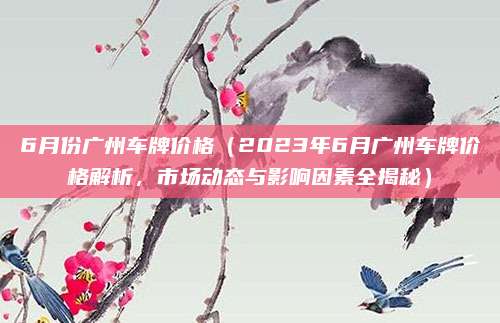 6月份广州车牌价格（2023年6月广州车牌价格解析，市场动态与影响因素全揭秘）
