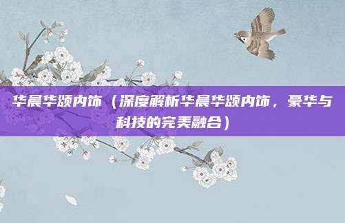 华晨华颂内饰（深度解析华晨华颂内饰，豪华与科技的完美融合）