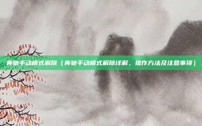奔驰手动模式解除（奔驰手动模式解除详解，操作方法及注意事项）