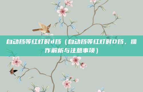 自动挡等红灯时d挡（自动挡等红灯时D挡，操作解析与注意事项）