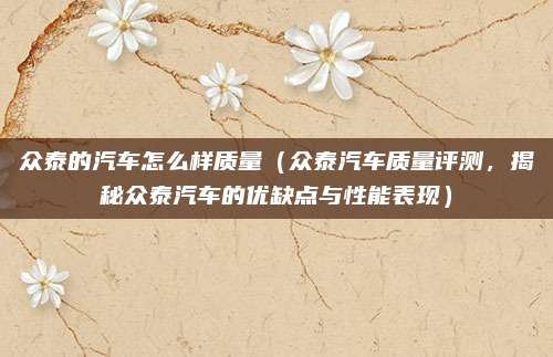 众泰的汽车怎么样质量（众泰汽车质量评测，揭秘众泰汽车的优缺点与性能表现）
