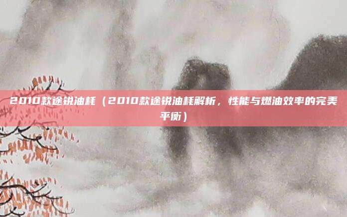 2010款途锐油耗（2010款途锐油耗解析，性能与燃油效率的完美平衡）