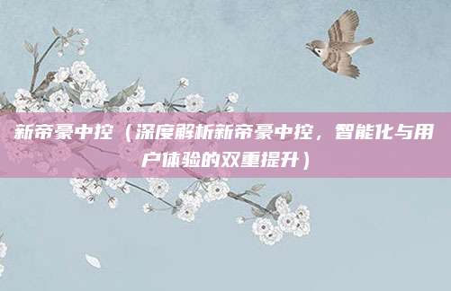 新帝豪中控（深度解析新帝豪中控，智能化与用户体验的双重提升）