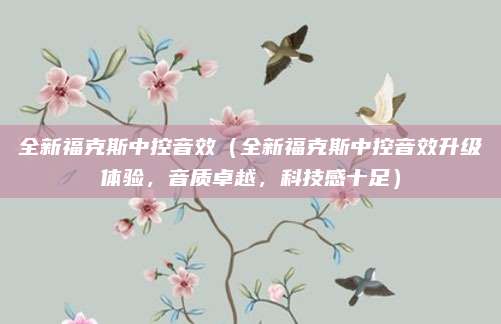 全新福克斯中控音效（全新福克斯中控音效升级体验，音质卓越，科技感十足）