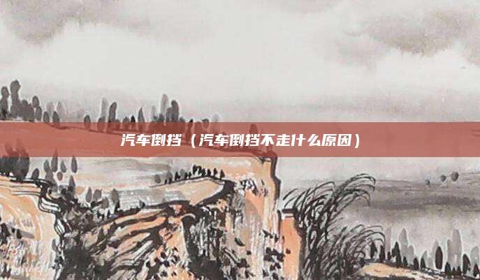 汽车倒挡(汽车倒挡不走什么原因)