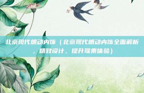 北京现代朗动内饰（北京现代朗动内饰全面解析，精致设计，提升驾乘体验）