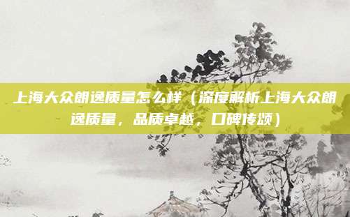 上海大众朗逸质量怎么样（深度解析上海大众朗逸质量，品质卓越，口碑传颂）