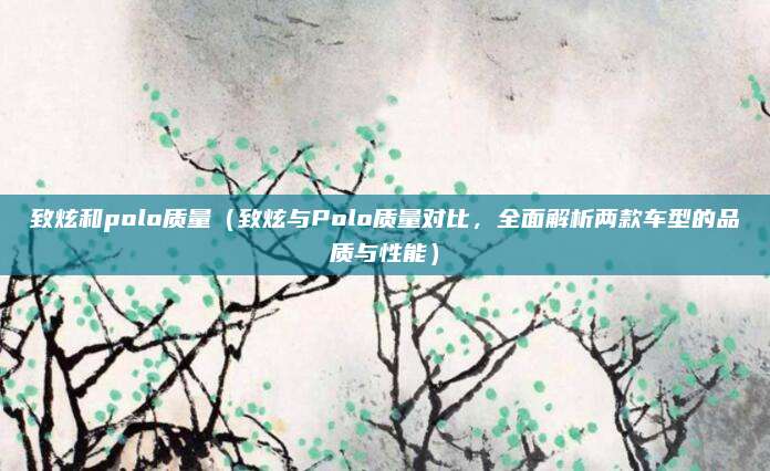 致炫和polo质量（致炫与Polo质量对比，全面解析两款车型的品质与性能）