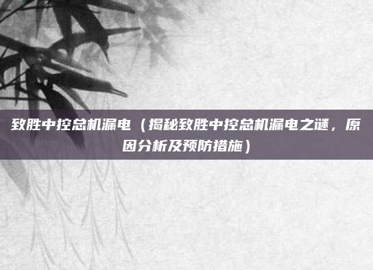 致胜中控总机漏电（揭秘致胜中控总机漏电之谜，原因分析及预防措施）