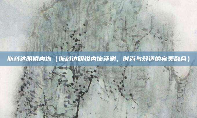 斯科达明锐内饰（斯科达明锐内饰评测，时尚与舒适的完美融合）
