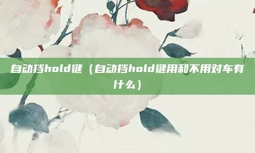 自动挡hold键(自动挡hold键用和不用对车有什么)