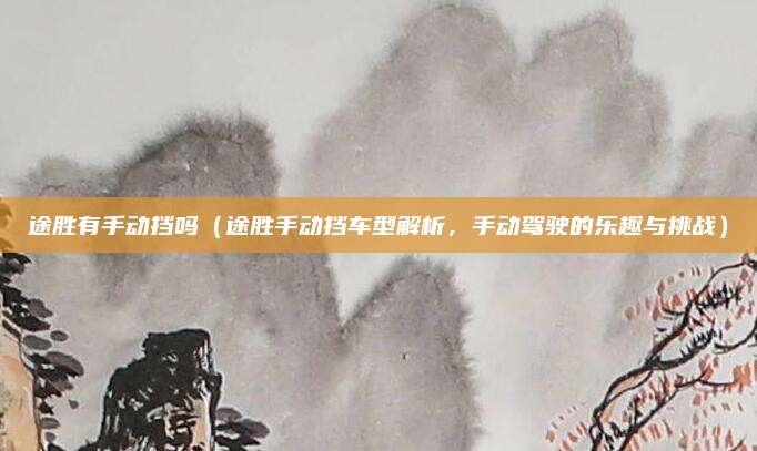 途胜有手动挡吗（途胜手动挡车型解析，手动驾驶的乐趣与挑战）