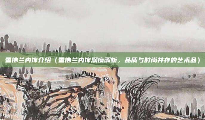 雪佛兰内饰介绍（雪佛兰内饰深度解析，品质与时尚并存的艺术品）