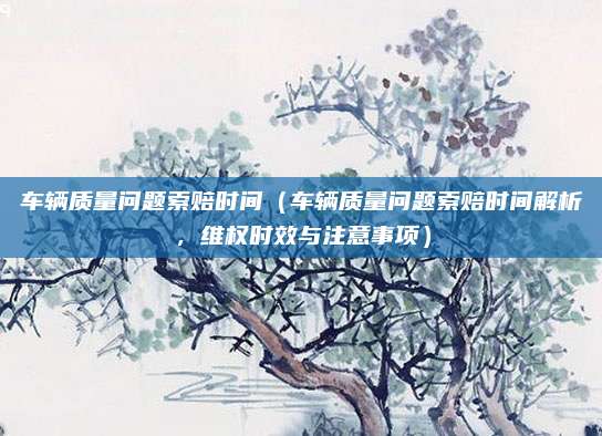 车辆质量问题索赔时间（车辆质量问题索赔时间解析，维权时效与注意事项）