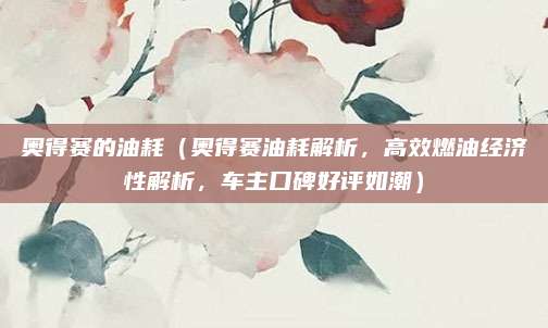 奥得赛的油耗（奥得赛油耗解析，高效燃油经济性解析，车主口碑好评如潮）