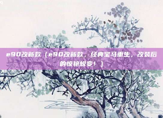 e90改新款（e90改新款，经典宝马重生，改装后的惊艳蜕变！）