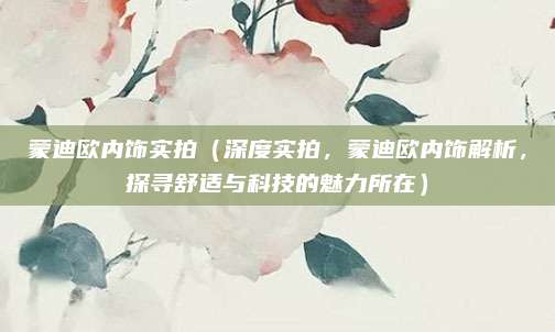 蒙迪欧内饰实拍（深度实拍，蒙迪欧内饰解析，探寻舒适与科技的魅力所在）