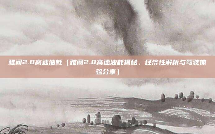 雅阁2.0高速油耗（雅阁2.0高速油耗揭秘，经济性解析与驾驶体验分享）