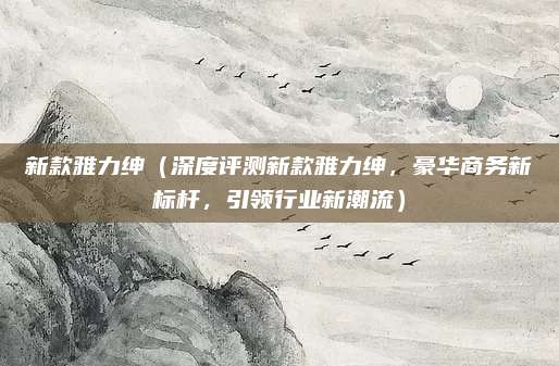 新款雅力绅（深度评测新款雅力绅，豪华商务新标杆，引领行业新潮流）