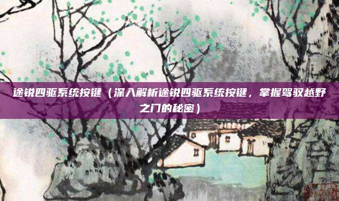 途锐四驱系统按键（深入解析途锐四驱系统按键，掌握驾驭越野之门的秘密）