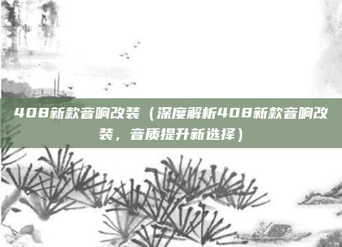 408新款音响改装（深度解析408新款音响改装，音质提升新选择）