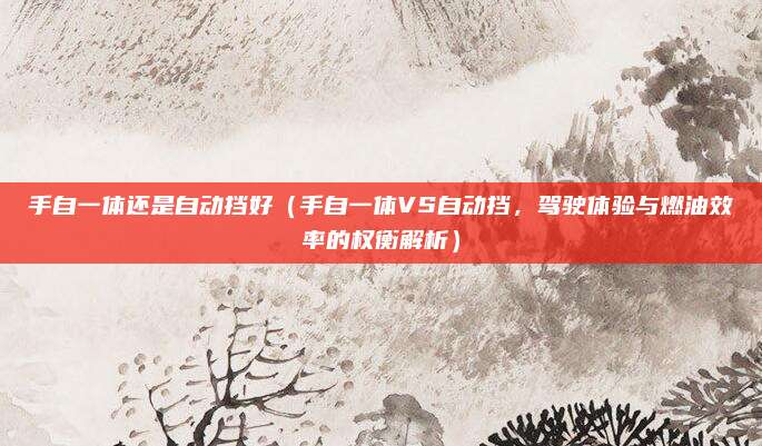 手自一体还是自动挡好（手自一体VS自动挡，驾驶体验与燃油效率的权衡解析）