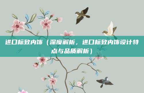 进口标致内饰(深度解析,进口标致内饰设计特点与品质解析)