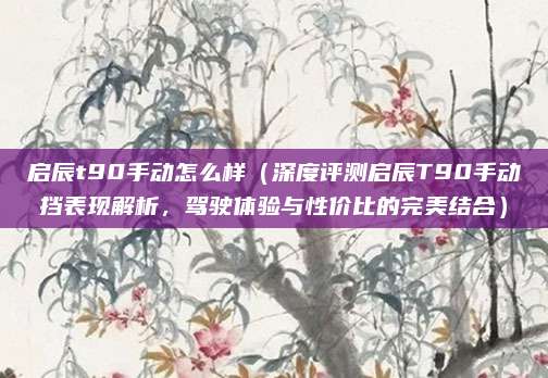 启辰t90手动怎么样(深度评测启辰T90手动挡表现解析,驾驶体验与性价比的完美结合)