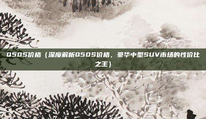 Q50S价格(深度解析Q50S价格,豪华中型SUV市场的性价比之王)