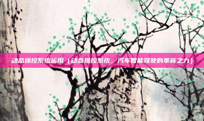 动态操控系统运用(动态操控系统,汽车智能驾驶的革新之力)