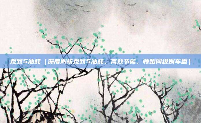 观致5油耗(深度解析观致5油耗,高效节能,领跑同级别车型)