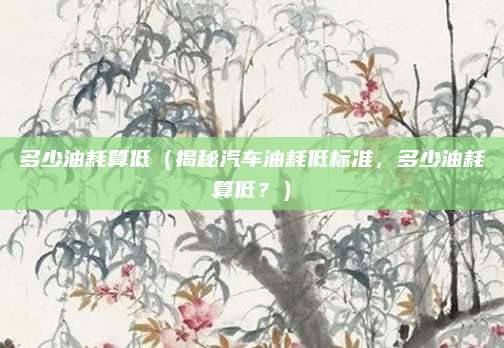 多少油耗算低(揭秘汽车油耗低标准,多少油耗算低?)