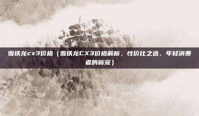 雪铁龙cx3价格(雪铁龙CX3价格解析,性价比之选,年轻消费者的新宠)