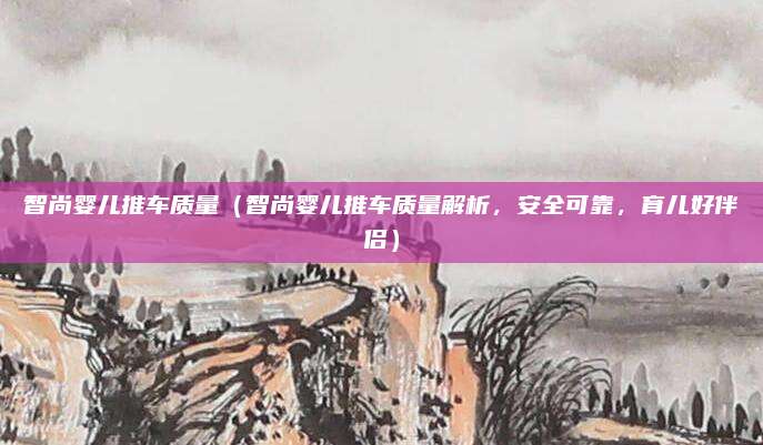 智尚婴儿推车质量(智尚婴儿推车质量解析,安全可靠,育儿好伴侣)