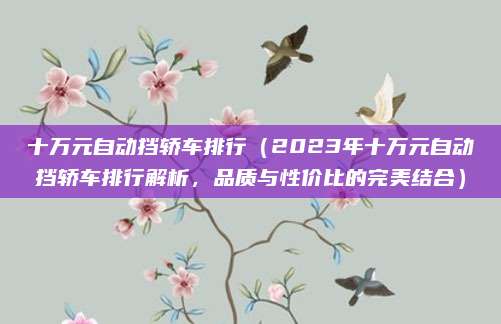 十万元自动挡轿车排行（2023年十万元自动挡轿车排行解析，品质与性价比的完美结合）