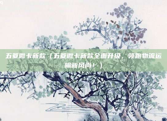 五菱微卡新款(五菱微卡新款全面升级,领跑物流运输新风尚!)