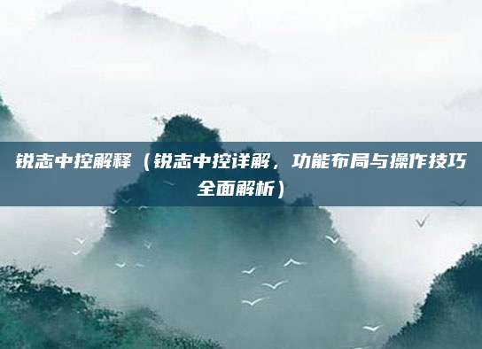 锐志中控解释(锐志中控详解,功能布局与操作技巧全面解析)