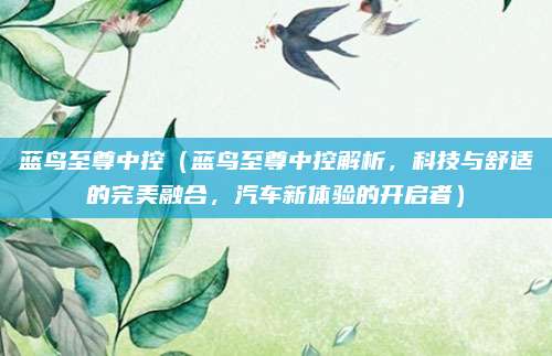 蓝鸟至尊中控（蓝鸟至尊中控解析，科技与舒适的完美融合，汽车新体验的开启者）
