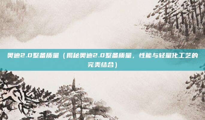 奥迪2.0整备质量（揭秘奥迪2.0整备质量，性能与轻量化工艺的完美结合）