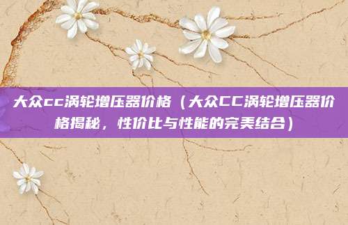 大众cc涡轮增压器价格（大众CC涡轮增压器价格揭秘，性价比与性能的完美结合）