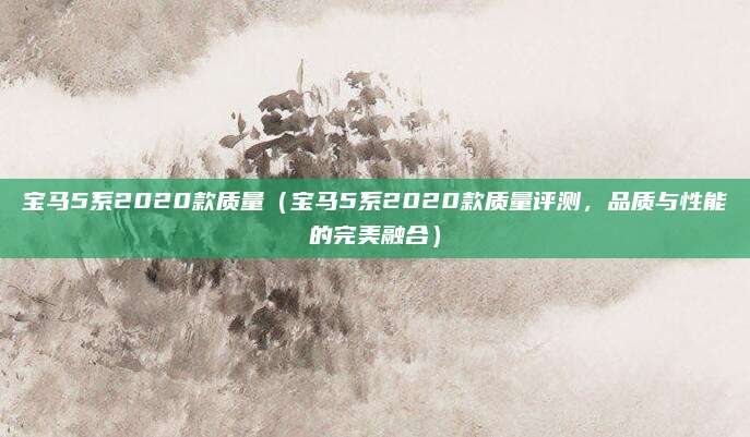宝马5系2020款质量（宝马5系2020款质量评测，品质与性能的完美融合）
