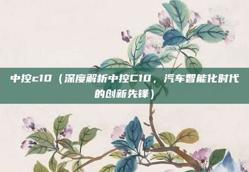 中控c10（深度解析中控C10，汽车智能化时代的创新先锋）