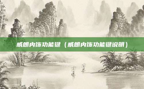 威朗内饰功能键(威朗内饰功能键说明)