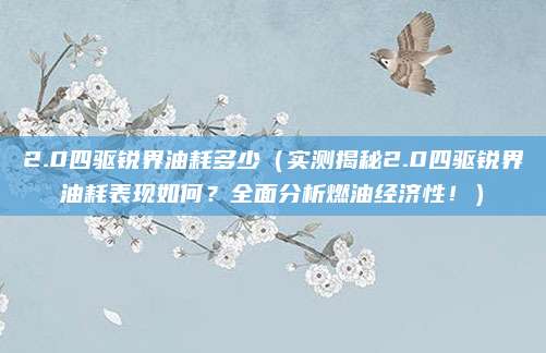 2.0四驱锐界油耗多少(实测揭秘2.0四驱锐界油耗表现如何?全面分析燃油经济性!)