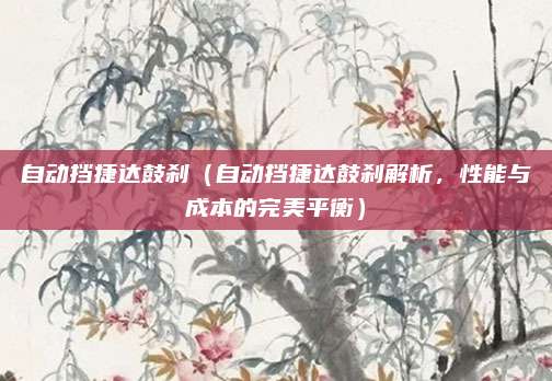 自动挡捷达鼓刹（自动挡捷达鼓刹解析，性能与成本的完美平衡）