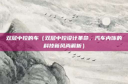 双层中控的车（双层中控设计革命，汽车内饰的科技新风尚解析）