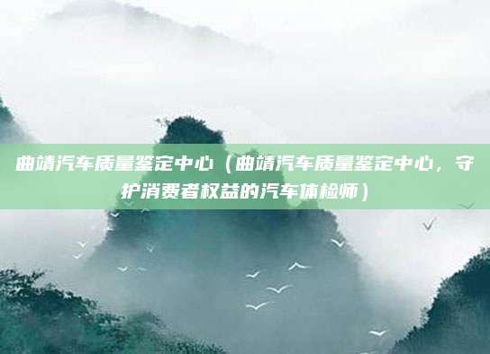 曲靖汽车质量鉴定中心（曲靖汽车质量鉴定中心，守护消费者权益的汽车体检师）