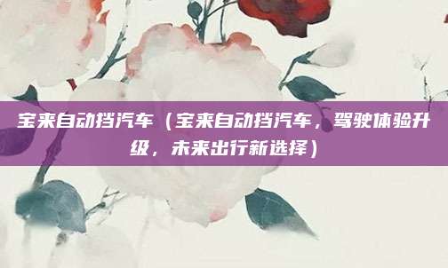 宝来自动挡汽车（宝来自动挡汽车，驾驶体验升级，未来出行新选择）