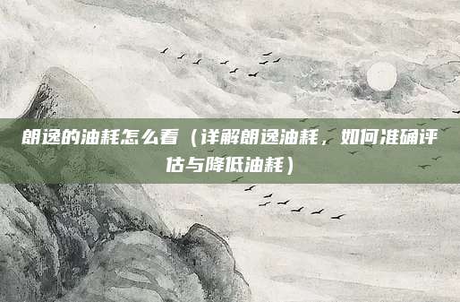 朗逸的油耗怎么看（详解朗逸油耗，如何准确评估与降低油耗）